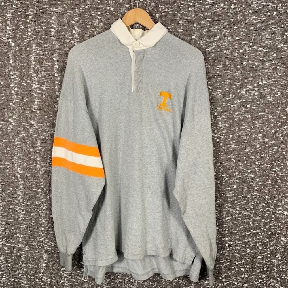 Vintage University of Tennessee Embroidered Logo Rugby Shirt Dehen Men's XL